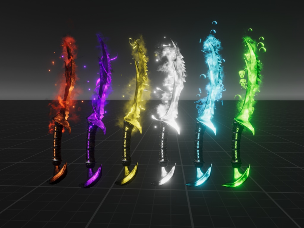 【Unity/VRChat】Elemental Daggers by Raivo