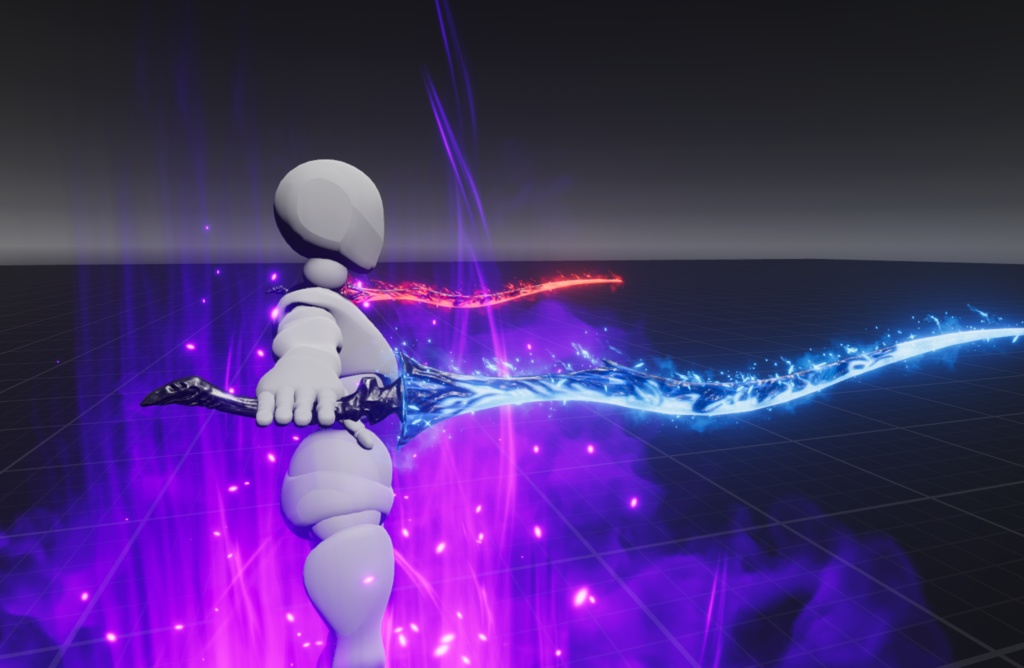 【Unity/VRChat】TwinSwords+Aura by Raivo