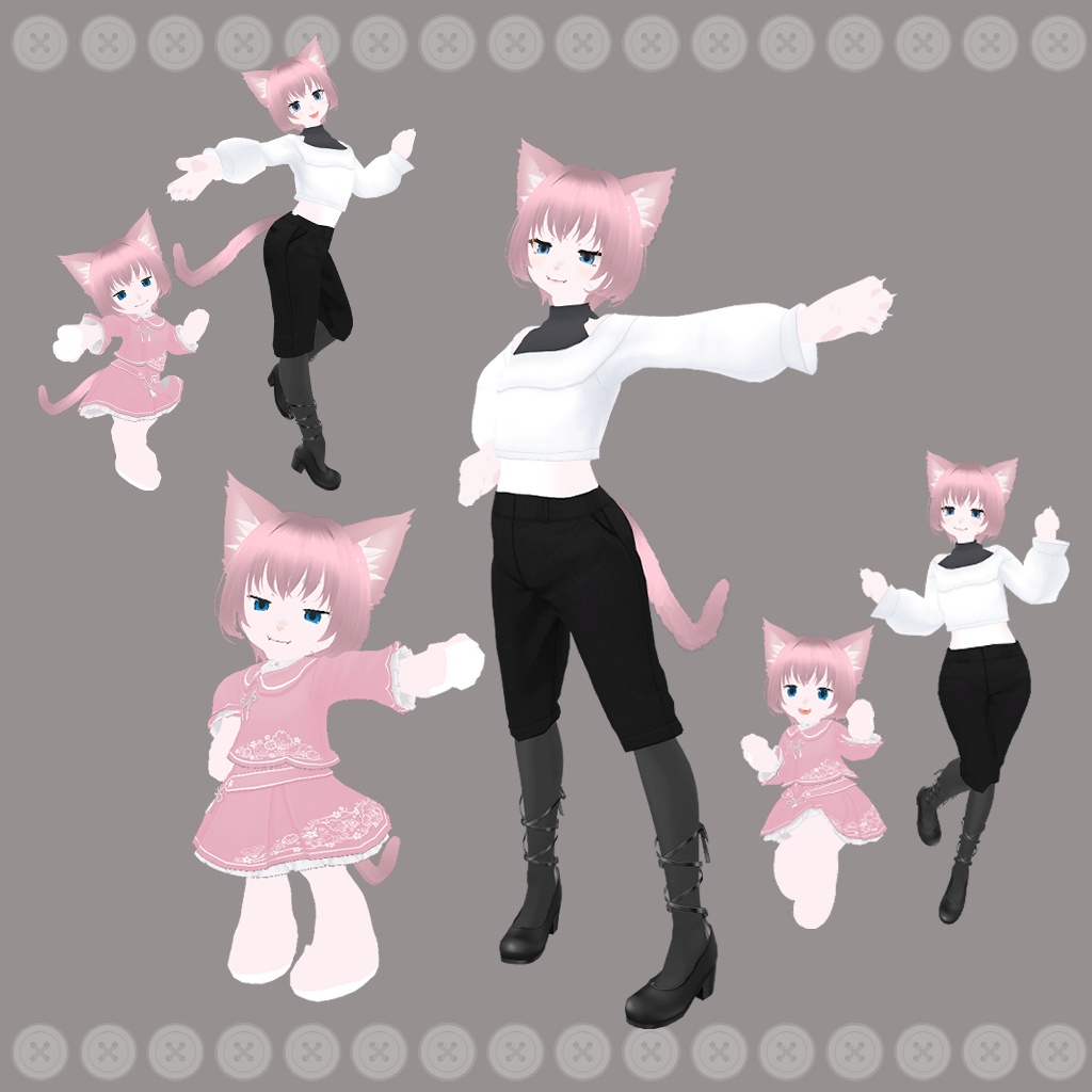 【VRChat想定&VRMセット】大人のメイ-otonaMei-【オリジナル3Dアバター】#ブレーメンの森