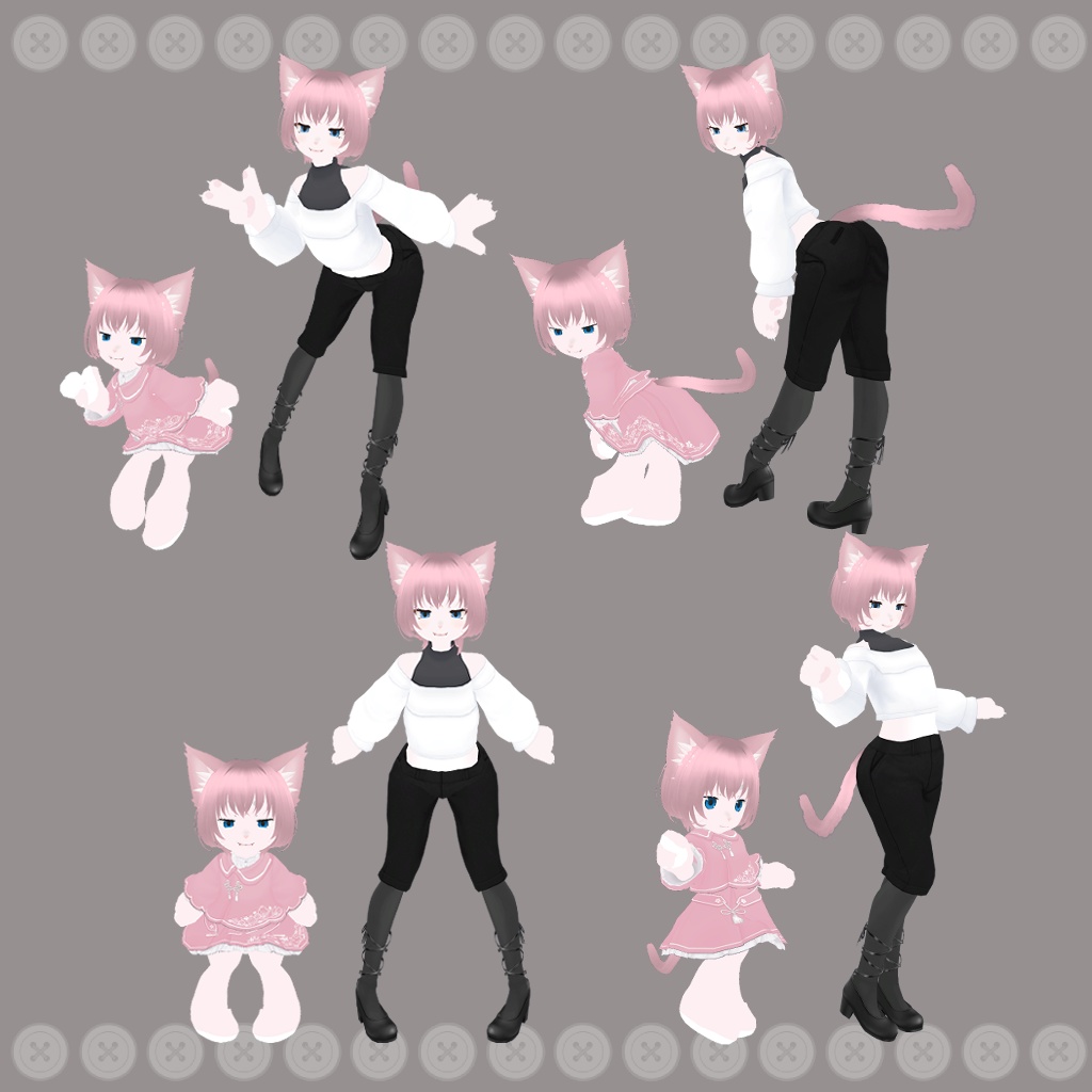 【VRChat想定&VRMセット】大人のメイ-otonaMei-【オリジナル3Dアバター】#ブレーメンの森