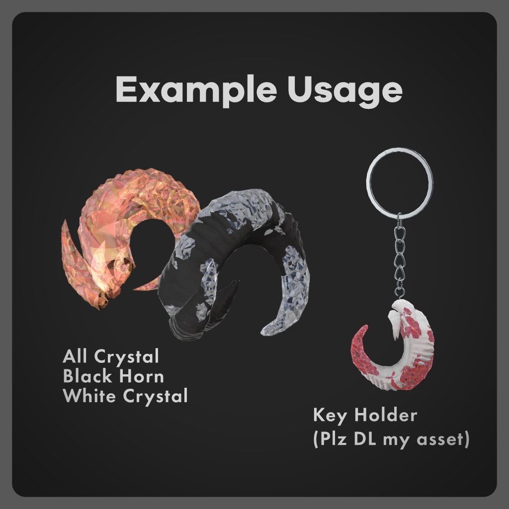 結晶化した角 // アバターアクセサリー