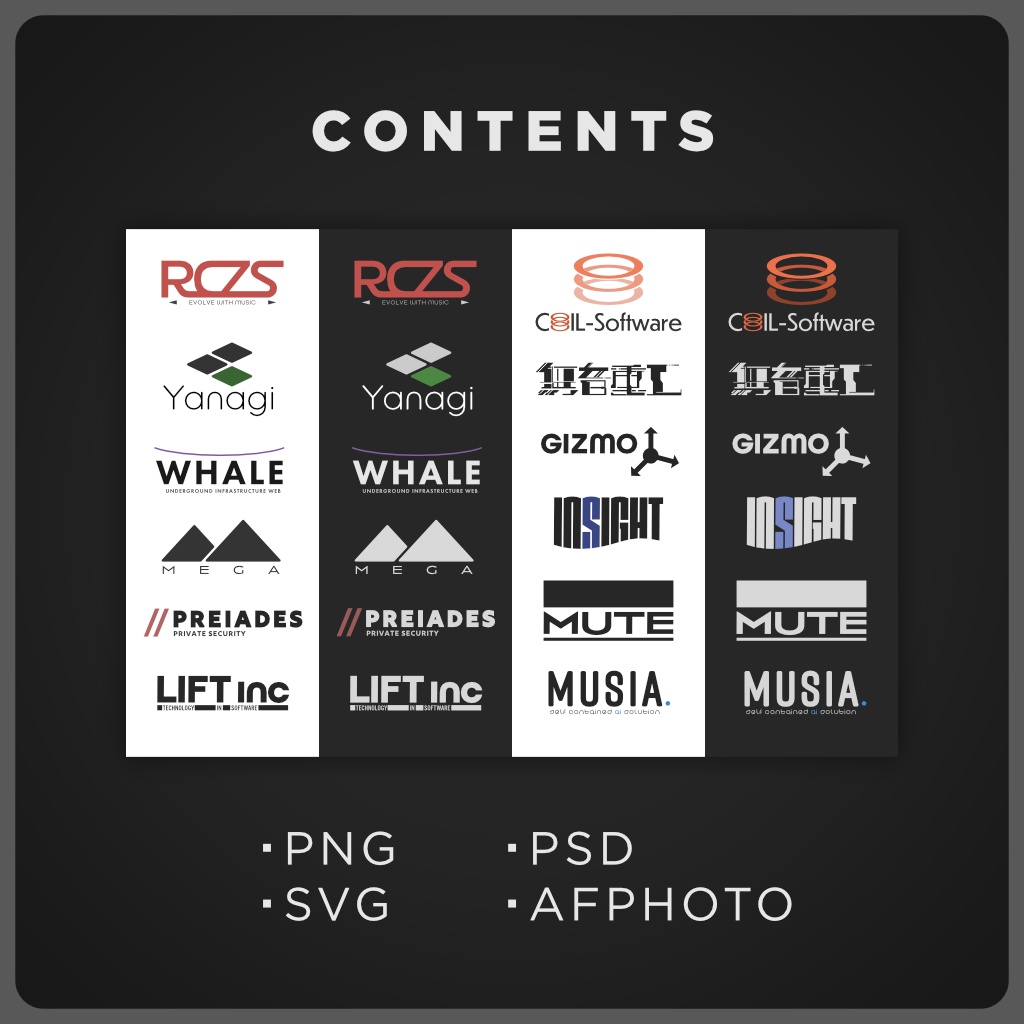 架空ロゴパック // 汎用画像素材