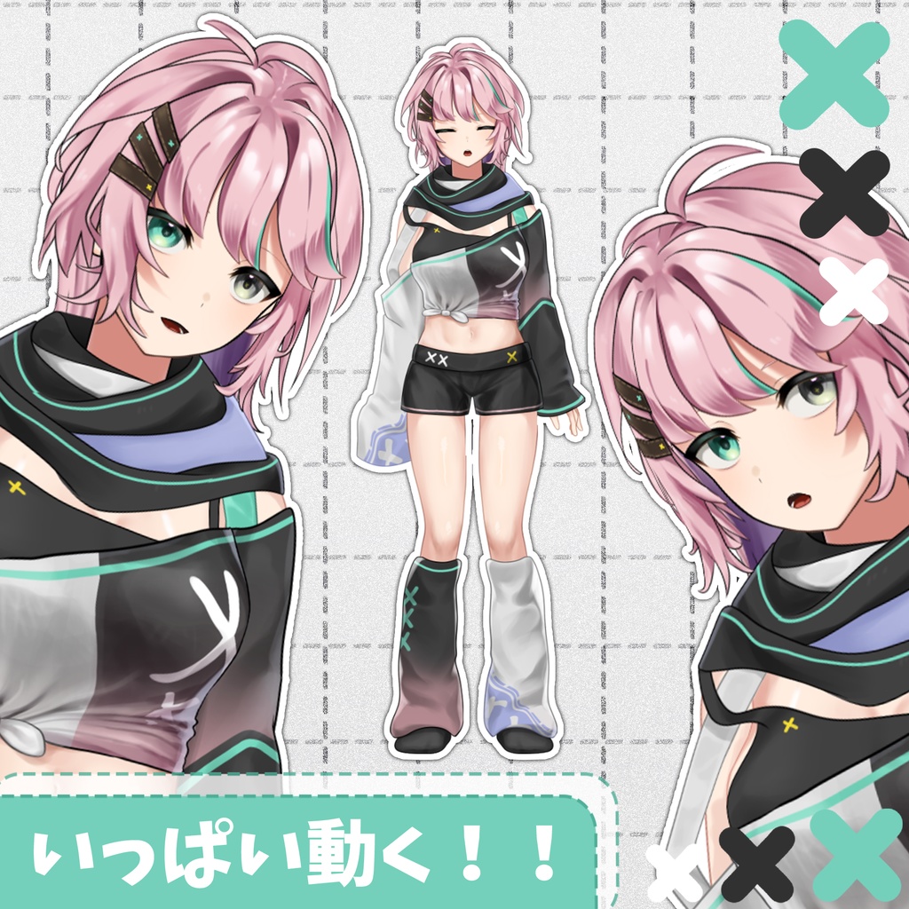 【一点限定】【オリジナルLive2Dモデル】ピンクローバーちゃん(仮名)