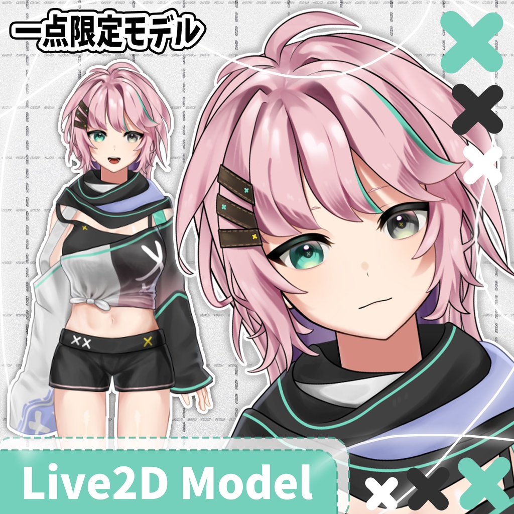 【一点限定】【オリジナルLive2Dモデル】ピンクローバーちゃん(仮名)