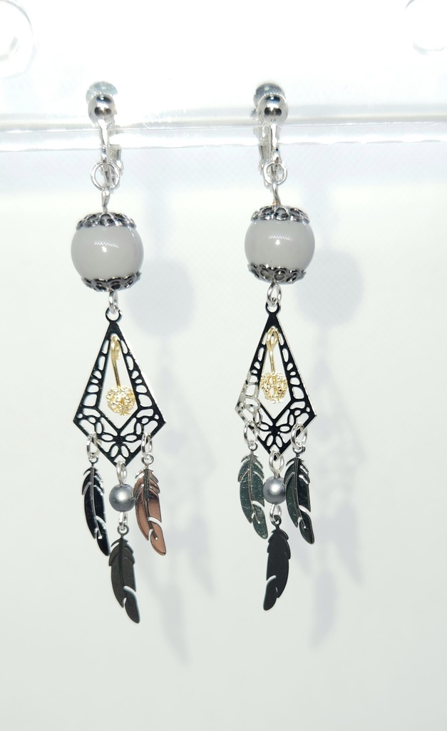 夜の番人[キンメフクロウ]イメージイヤリング