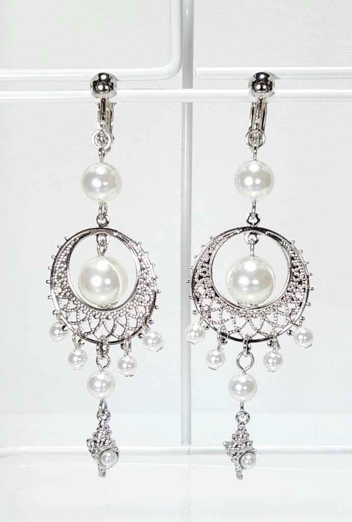 漁師·百万弗の人魚イメージイヤリング