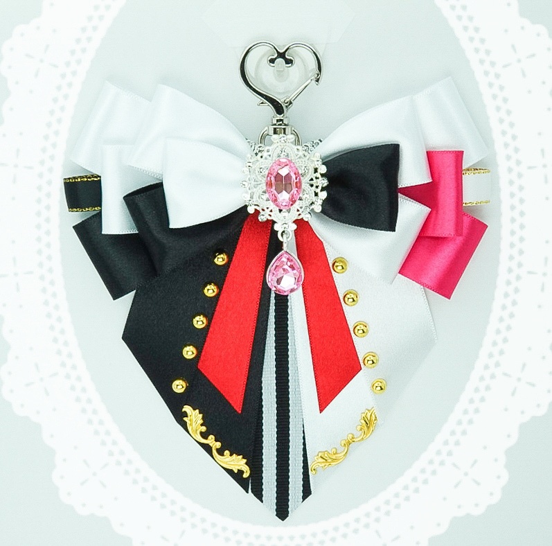 あくねこ◆ベリアンイメージ◇リボンバッグチャーム