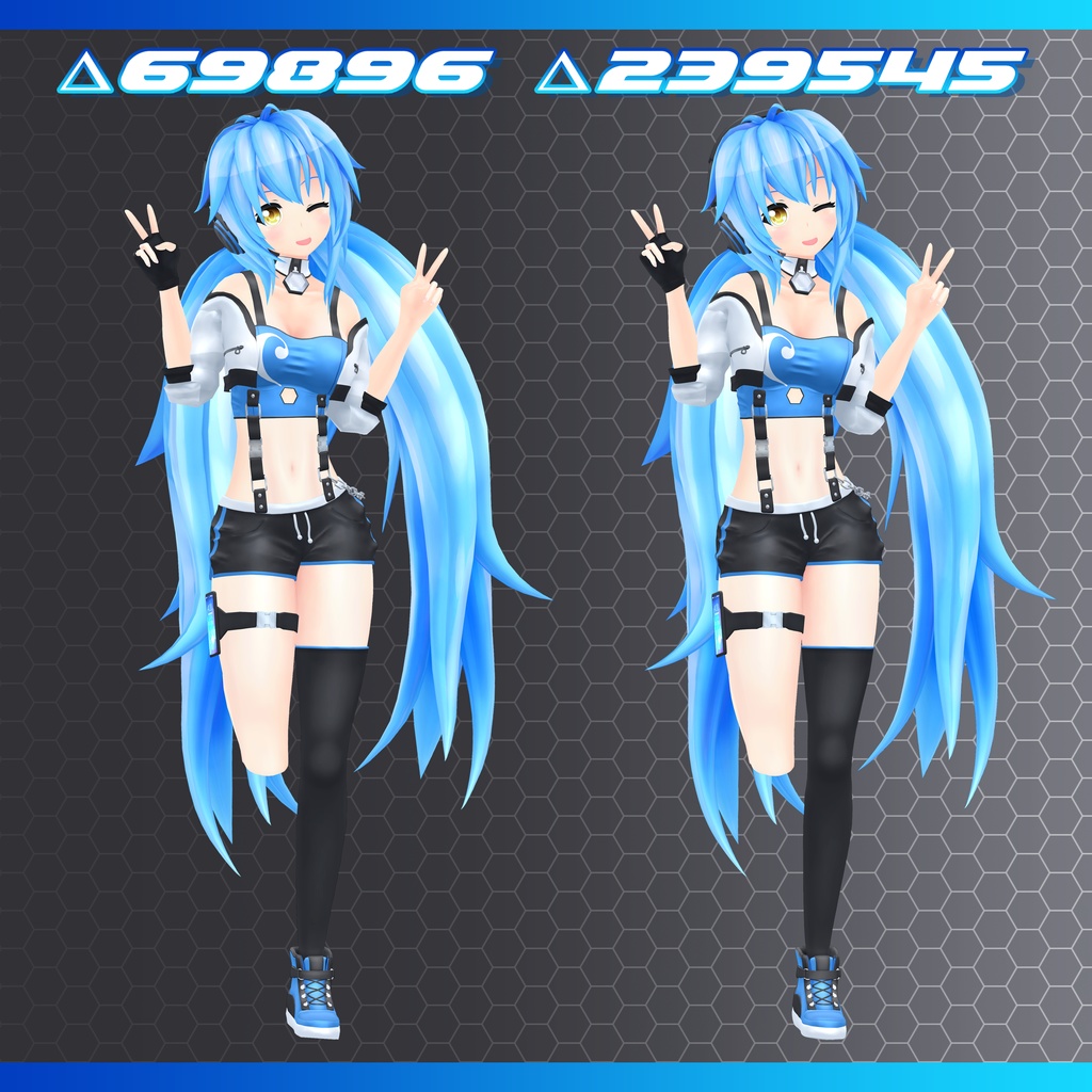 オリジナル3Dモデル 『DJ アツコ』