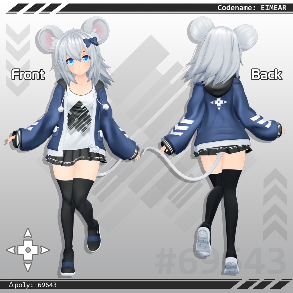 オリジナル3Dモデル 『Eimear - エイミア - & Psy -  サイ』
