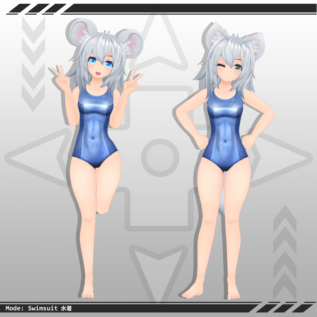 オリジナル3Dモデル 『Eimear - エイミア - & Psy -  サイ』