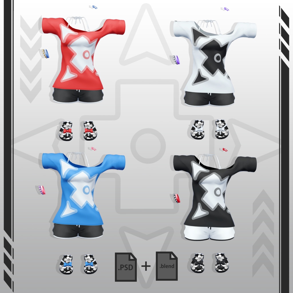 【オリジナル3Dコスチュームセット】夏服 - Summer Outfit for Eimear - エイミア - & Psy - サイ