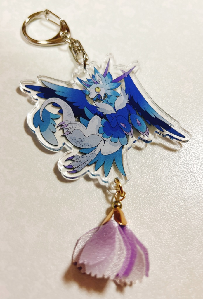 【2/24販売】紫陽花竜のキーホルダー