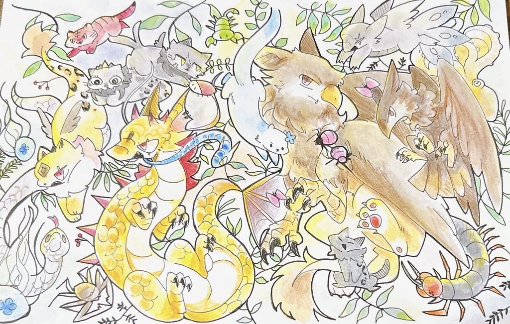 【アナログ原画】ともだちいっぱい