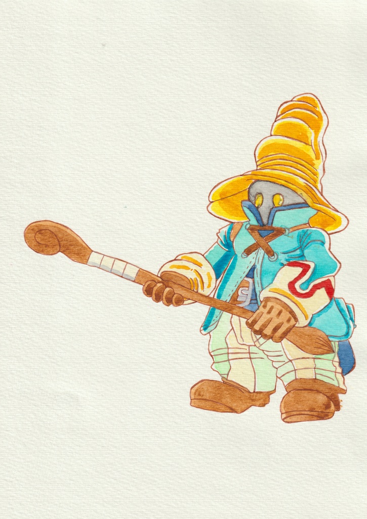 模写イラスト　FF9　ビビ