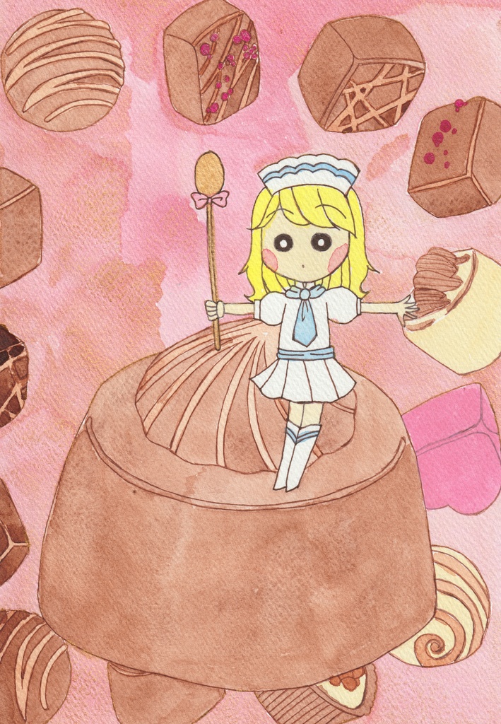 オリジナルイラスト　バレンタイン