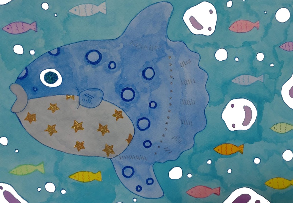 オリジナルイラスト　マンボウ