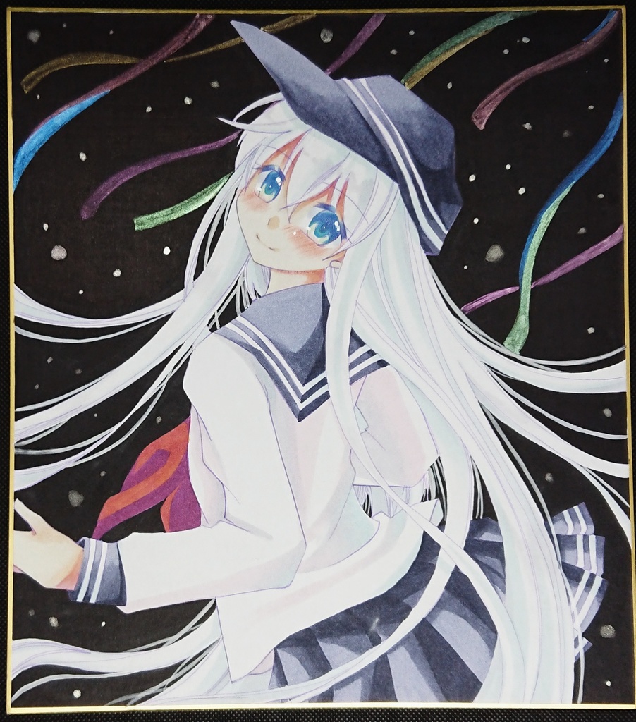 響ちゃんの手描き色紙