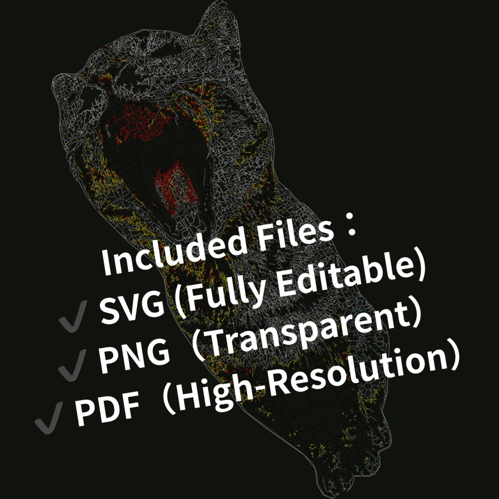 CADで描いた猫の線画素材|ミニマル・設計図風(12点セット)