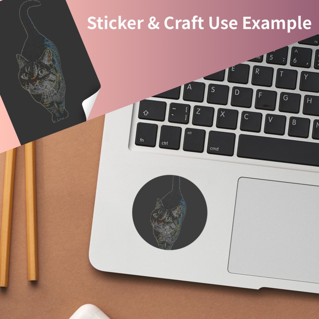 CADで描いた猫の線画素材|ミニマル・設計図風(12点セット)