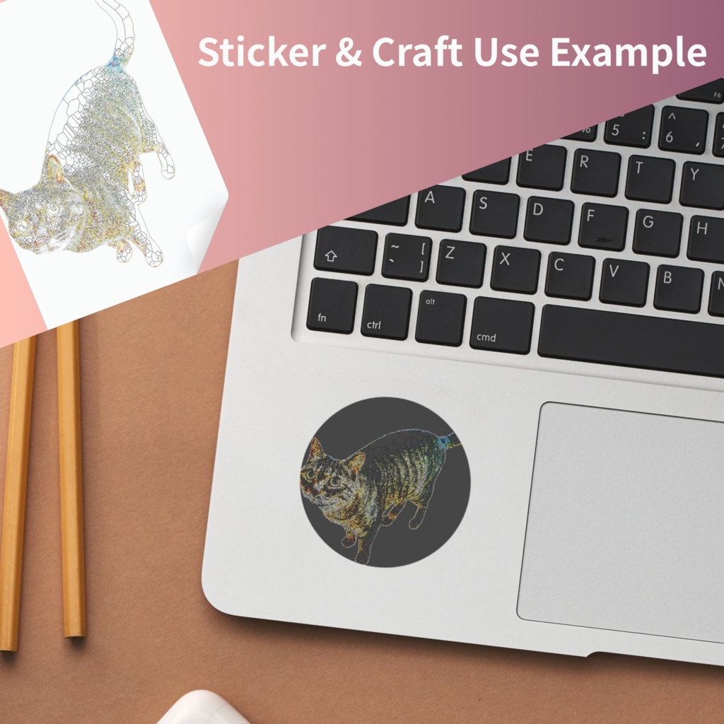 CADで描いた猫の線画素材の 無料お試しデータ