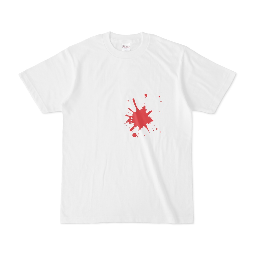 刺された人　血痕Tシャツ