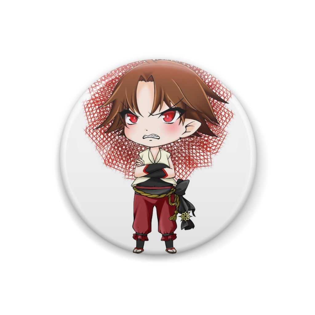 浅間隼【怒】缶バッジ_32mm