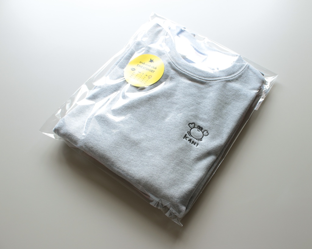 カニの刺繍トレーナー|ネイビー