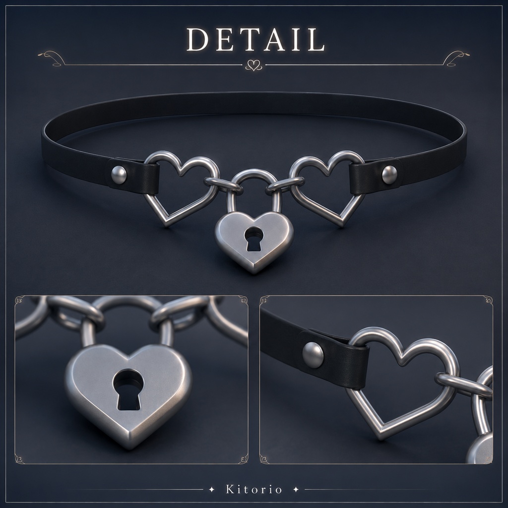 【VRChat向け】ハートロッカーチョーカー|Heartlocker Choker