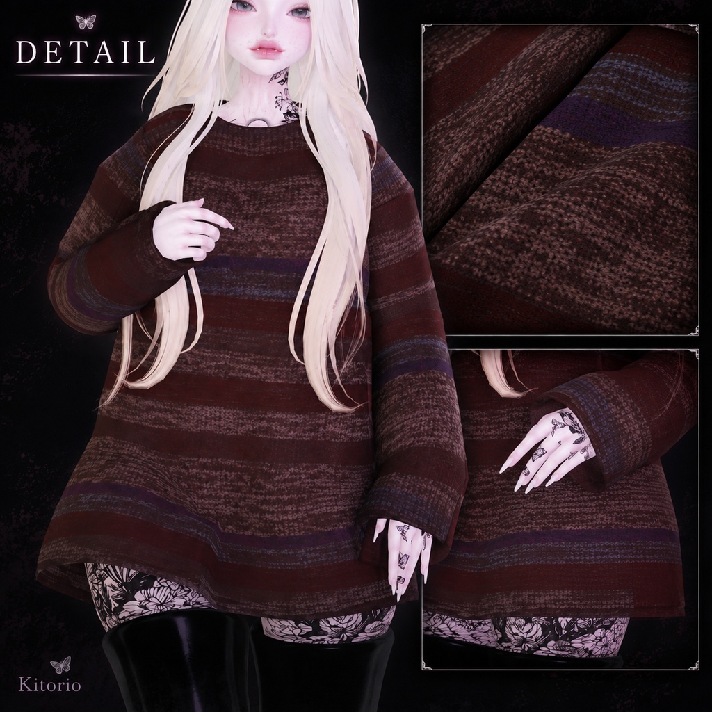 【VRChat向け】Grunge Baggy Sweater|グランジバギーセーター