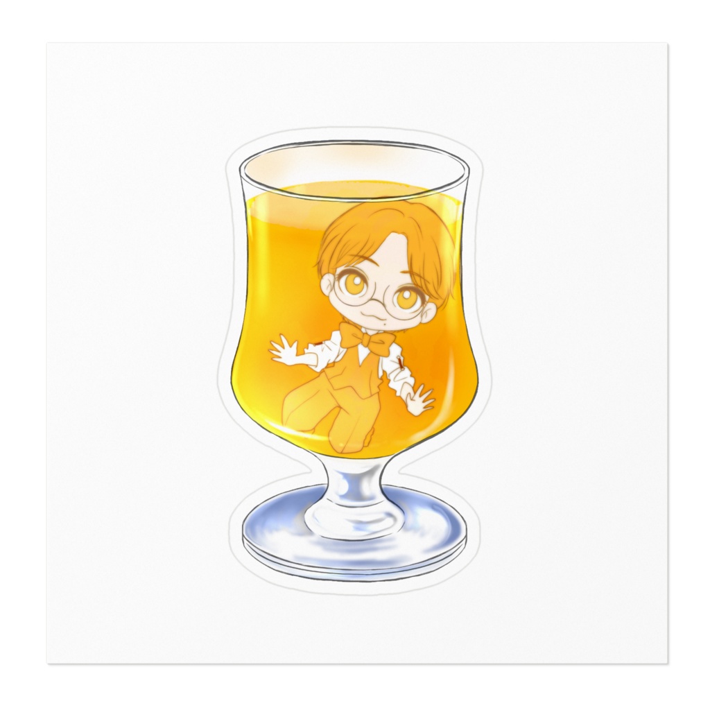 【ステッカー】夜のはなまる園バーテン先生ステッカー《Ryo》【カクテル×先生】