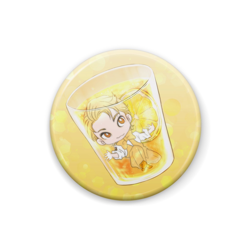 【(丸)缶バッジ】カクテル×バーテン先生《Ken》【夜のはなまる園】