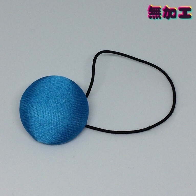 はぎれの发饰(ヘアポニー) ライトブルー(サテン)