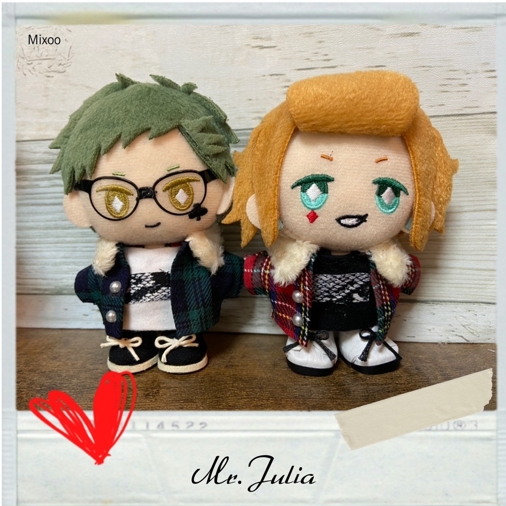 赤と緑のチェックジャケット