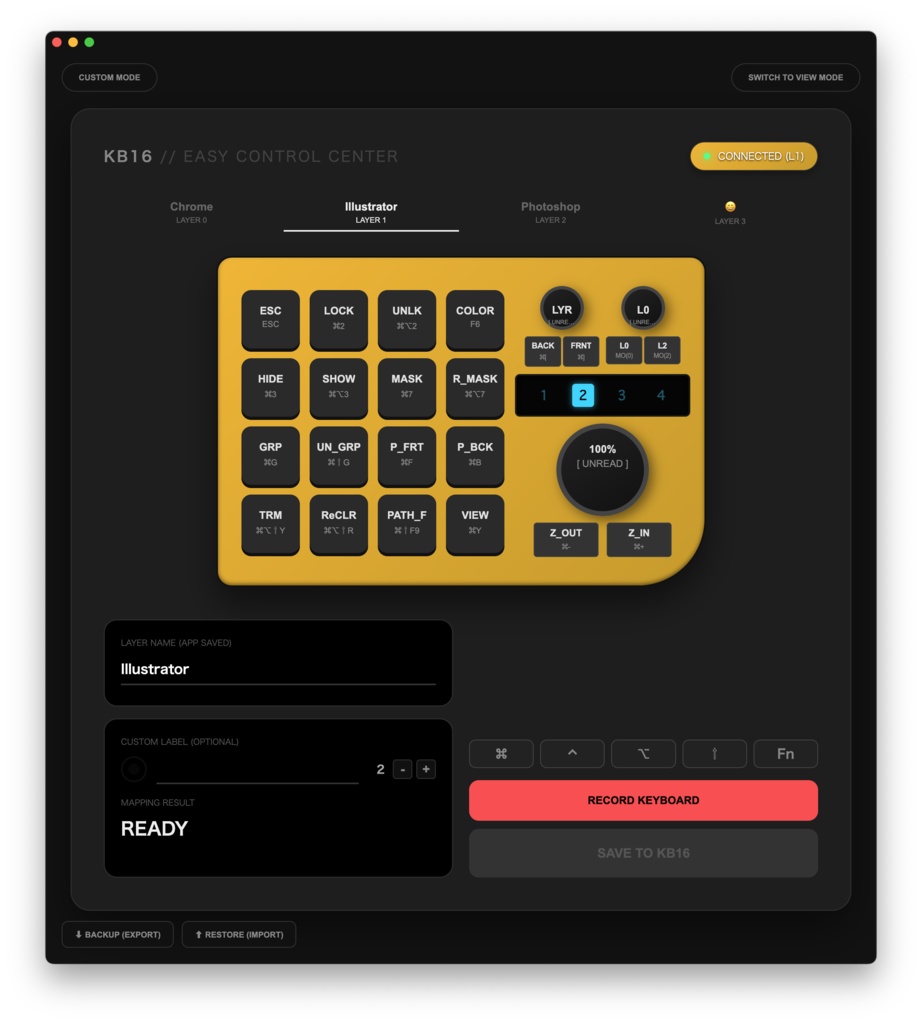 DOIO KB16 Easy Control Center