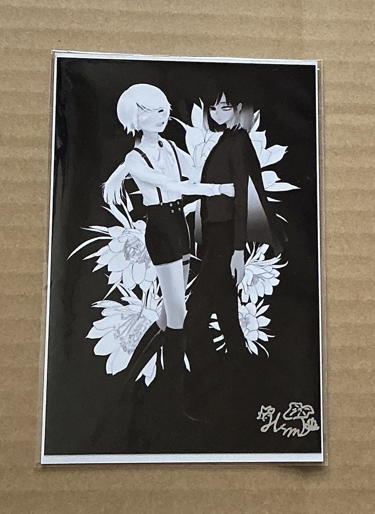 ポストカード2枚セット(片方サイン入り) AorB