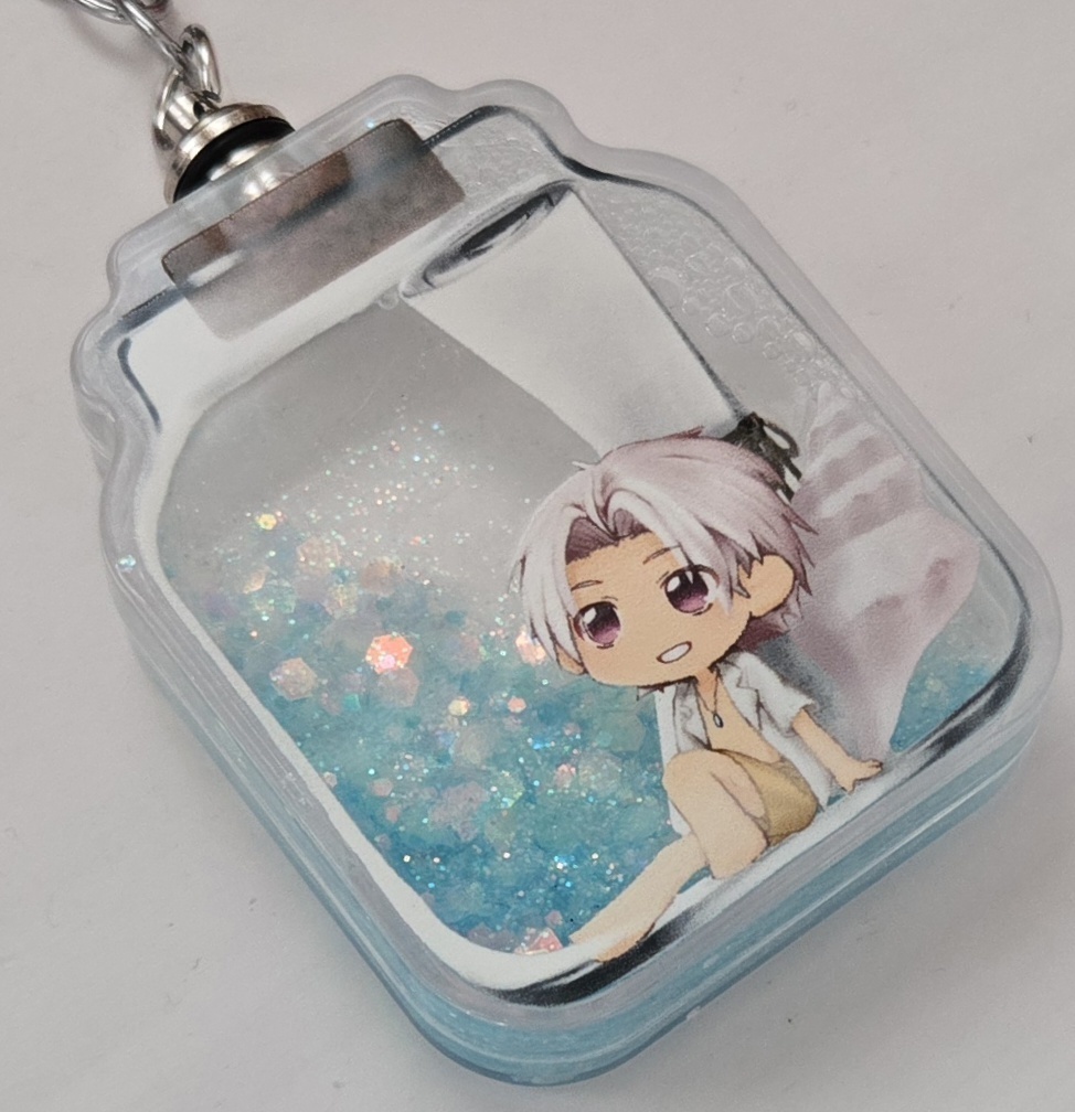 ボトルメール風オイルグリッターアクキー