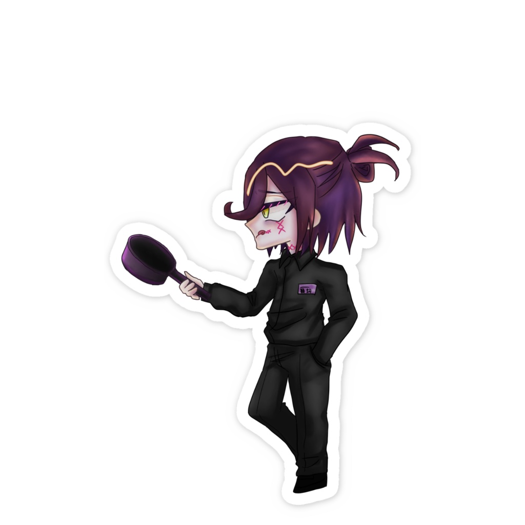 籠詞鮫 ステッカー 【カフェ】