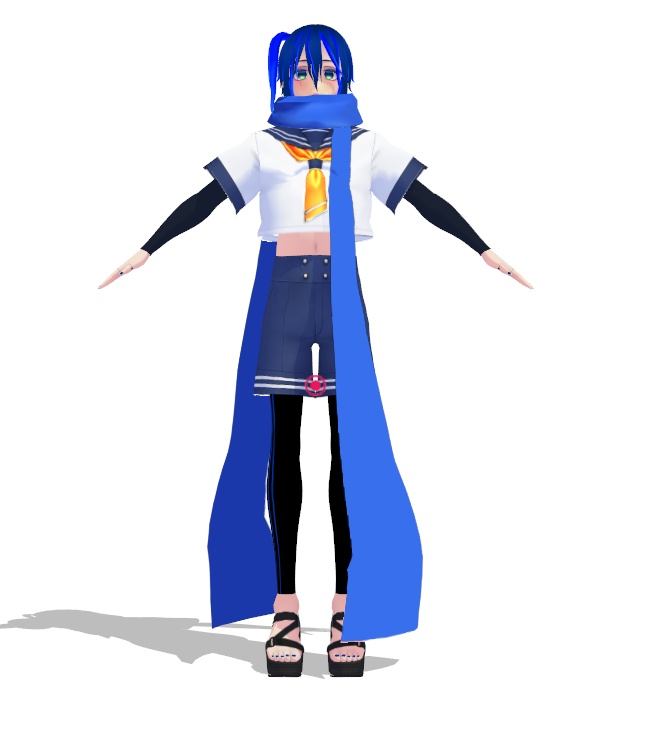 【MMDモデル配布】透唄氷雨【通常・和服・マリン】