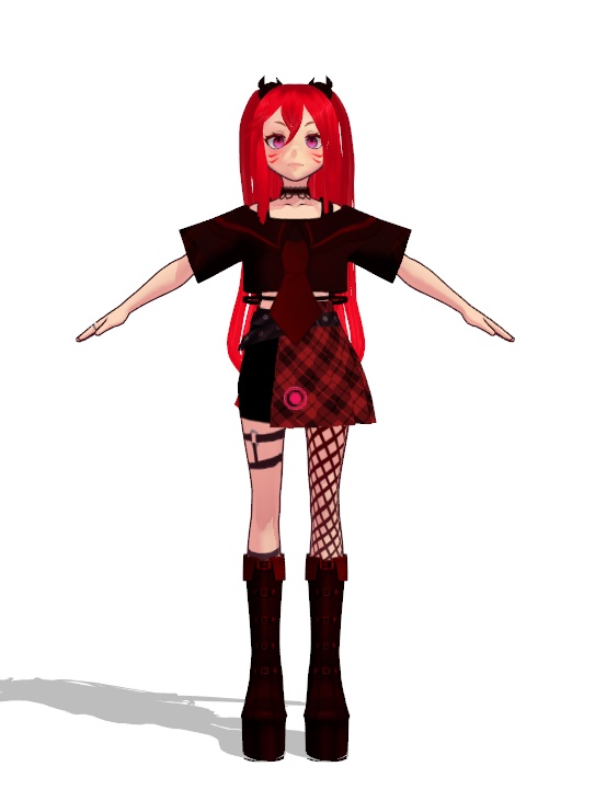 【MMDモデル配布】轟まだら【通常・和服】