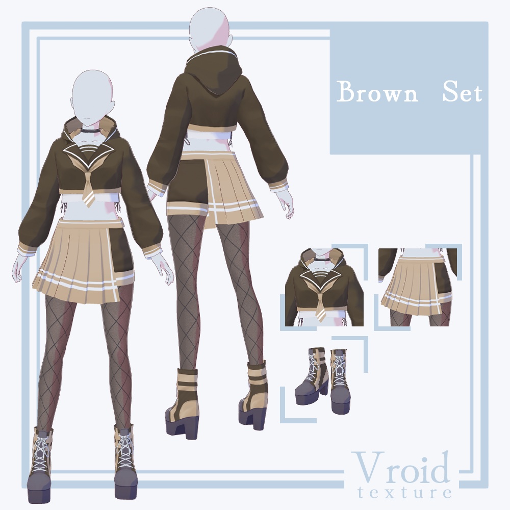 HC-01 セーラーパーカー【VRoid正式版対応】【VRoid stable ver.】