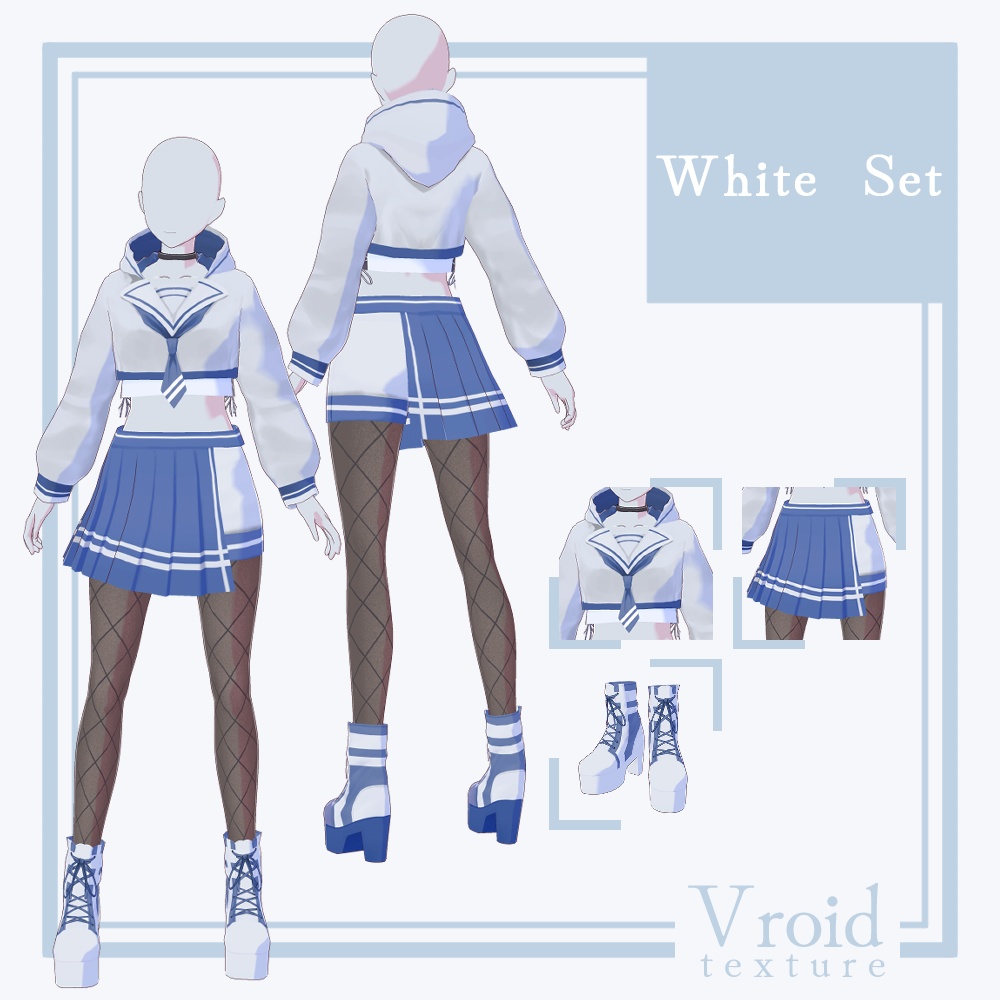 HC-01 セーラーパーカー【VRoid正式版対応】【VRoid stable ver.】