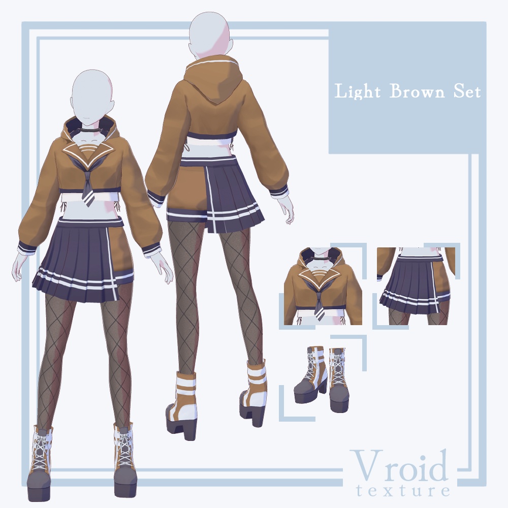 HC-01 セーラーパーカー【VRoid正式版対応】【VRoid stable ver.】