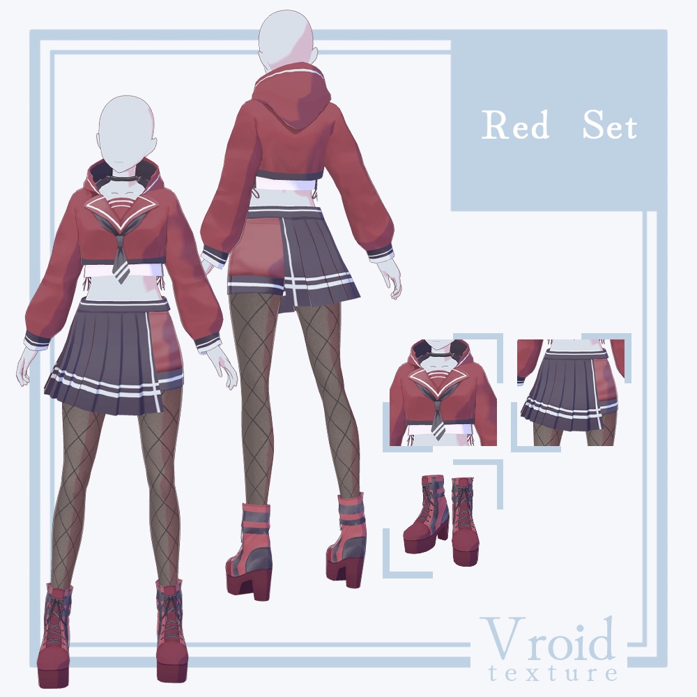 HC-01 セーラーパーカー【VRoid正式版対応】【VRoid stable ver.】