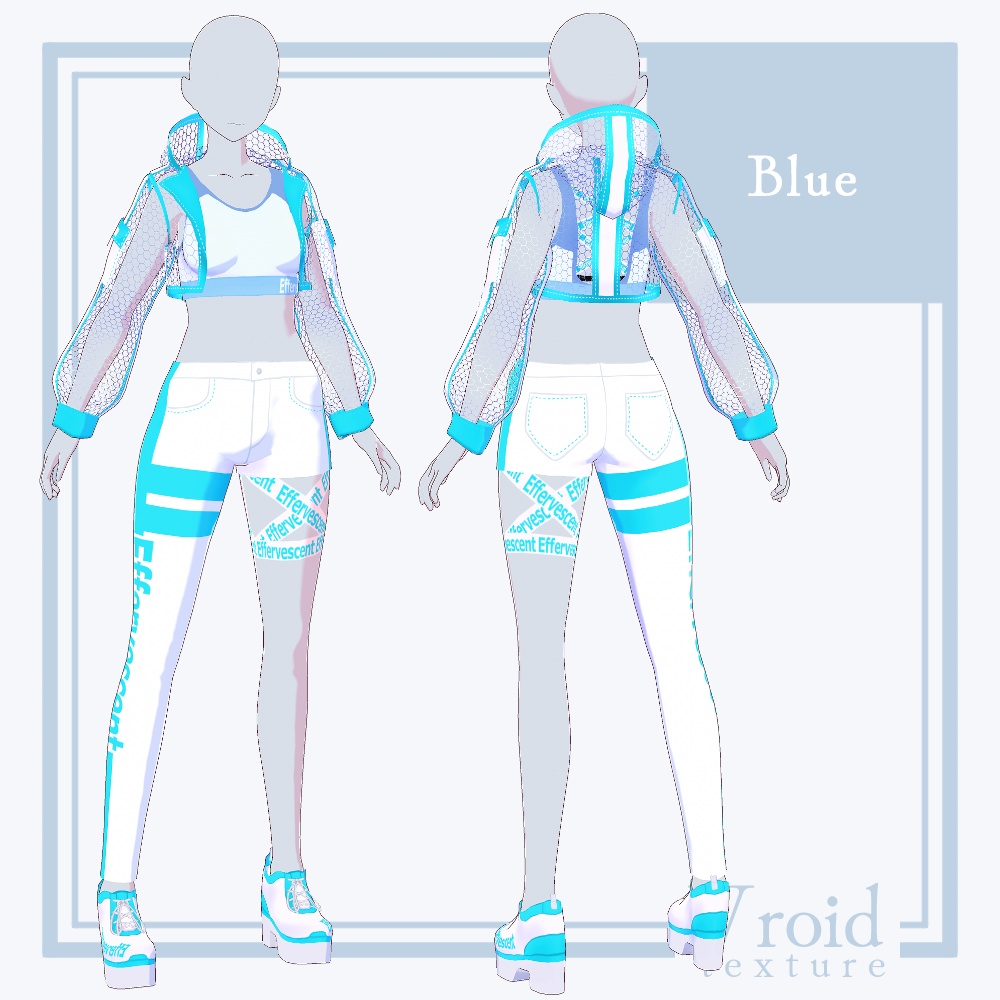 【24/10/21アップデート!】HC-02 Effervescent Ver.1【VRoid正式版対応】【VRoid stable ver.】【衣装+VRM形式モデル販売】