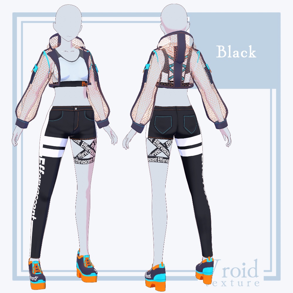 【24/10/21アップデート!】HC-02 Effervescent Ver.1【VRoid正式版対応】【VRoid stable ver.】【衣装+VRM形式モデル販売】