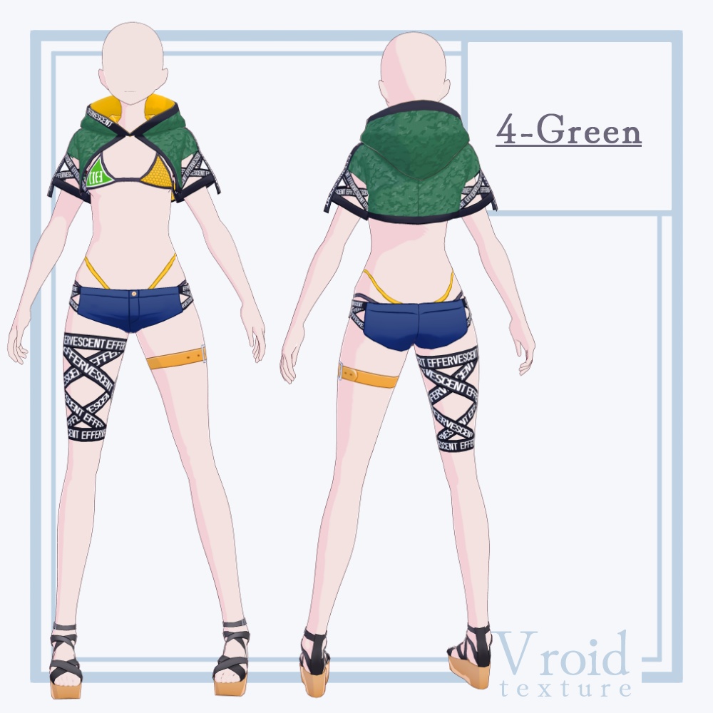 HC-08 Effervescent Ver.4【VRoid正式版対応】【VRoid stable ver.】【衣装販売】