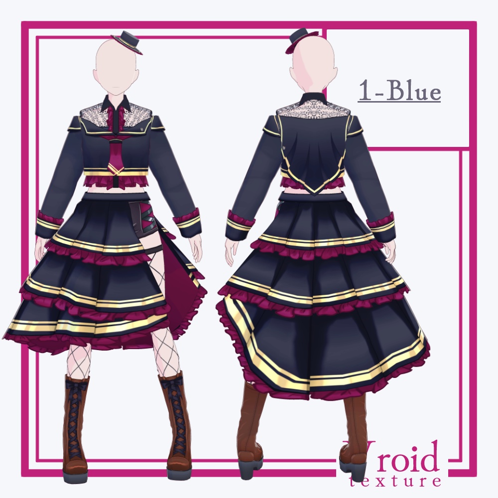 HC-09 Little Queens Ver.2【VRoid正式版対応】【VRoid stable ver.】【衣装販売】