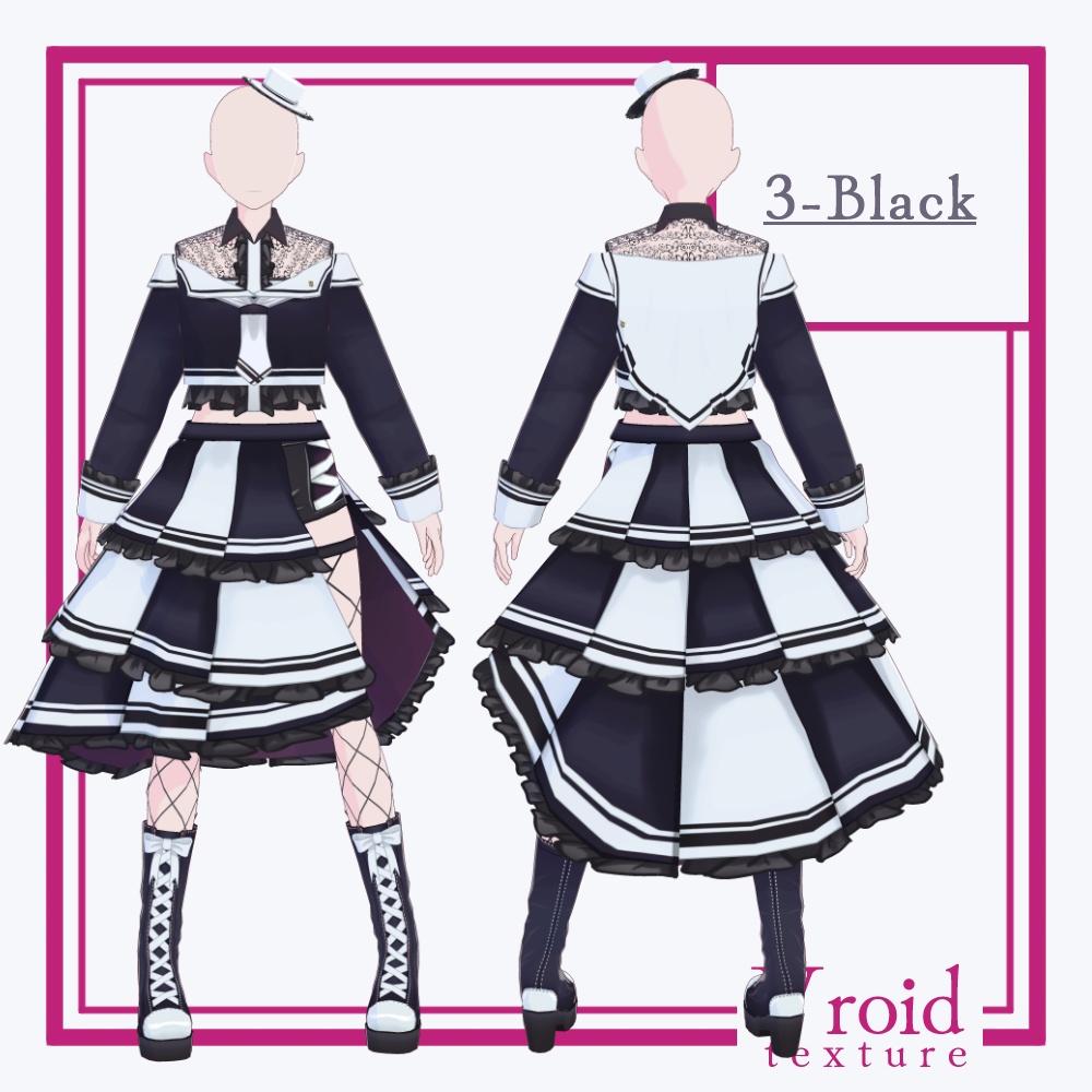 HC-09 Little Queens Ver.2【VRoid正式版対応】【VRoid stable ver.】【衣装販売】