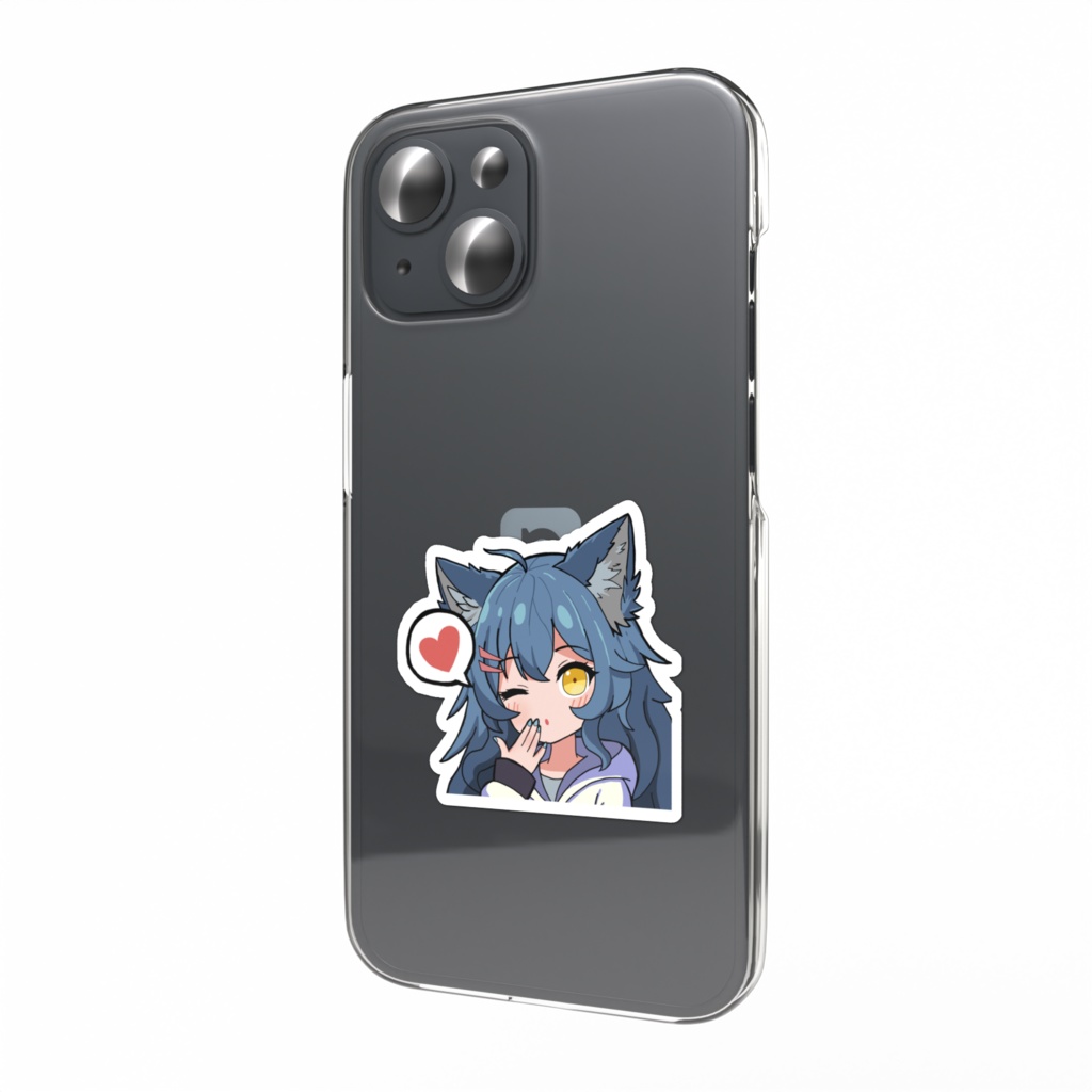 投げキッスサキトちゃんスマホステッカー