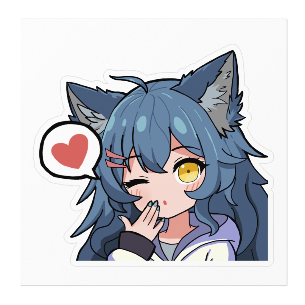 投げキッスサキトちゃんステッカー